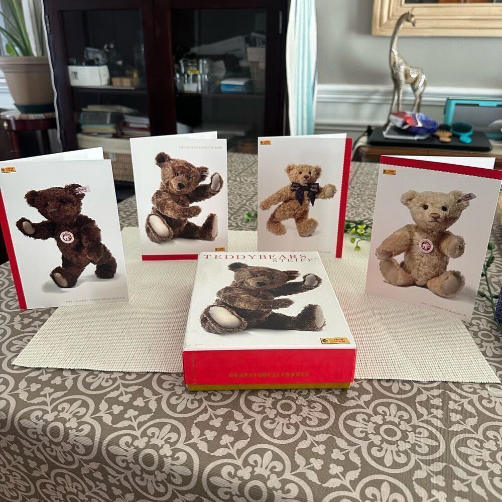 Steiff Teddy Bears‎ Graphique de France 2004 Vintage 20pc Notecards in Box NEW